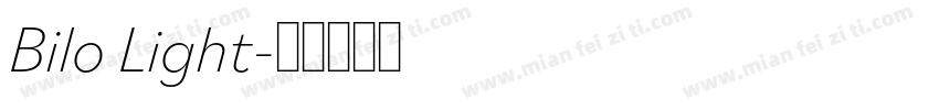 Bilo Light字体转换
